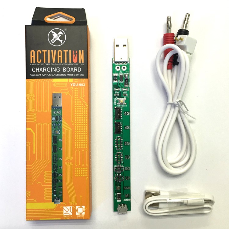 YOUKILOON YOU903 Professional Battery Activation Charge Board + Micro USB Cable for iPhone Samsung Xiaomi-4