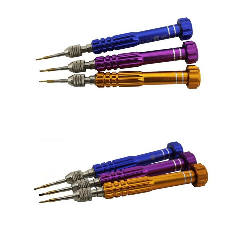 5-in-1 Professional Disassembling Repair Opening Tool Screwdriver Set for iPhone - Gold-3