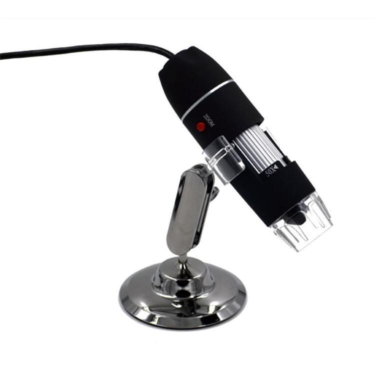 ANDONSTAR Portable 50X-500X 8-LED HD USB Digital Microscope Magnifier Endoscope with Metal Stand - Black-3