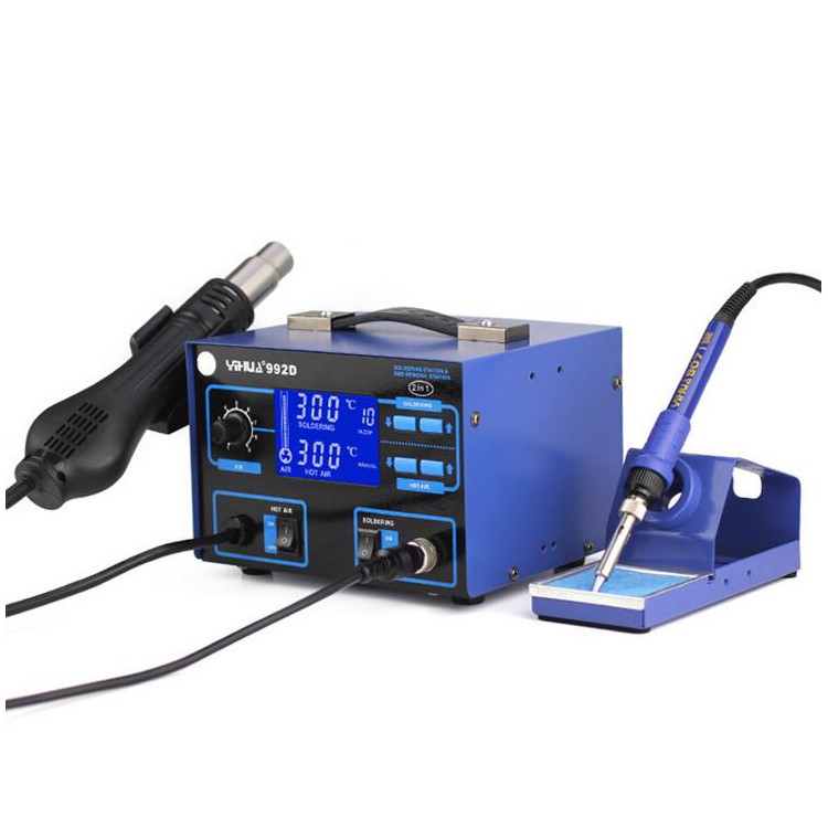 YIHUA 992D 2-in-1 Hot Air Gun + Soldering Iron Rework Station with PID Precision Temperature Control - 110V / CN Plug-3