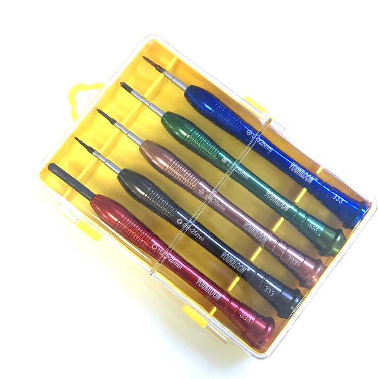 YOUKILOON 5Pcs Phone Repair Opening Screwdriver Tool Set for iPhone 7 / 7 Plus / 6s Etc. (YOU-3335)-3