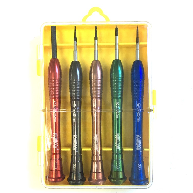 YOUKILOON 5Pcs Phone Repair Opening Screwdriver Tool Set for iPhone 7 / 7 Plus / 6s Etc. (YOU-3335)-5