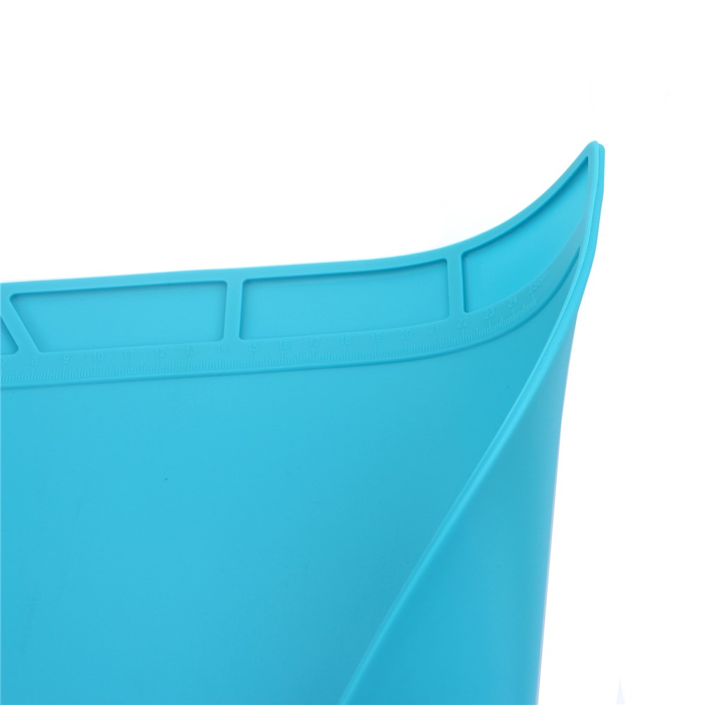 S-140 Silicone Heat Insulation Repair Platform Mat with Magnetic Screw Section - Blue-2