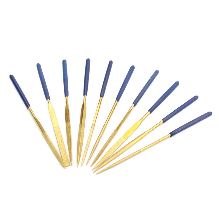 10-in-1 Gold Electroplating Needle File Precision Tool Set-1