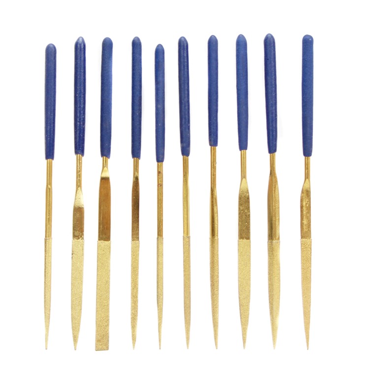 10-in-1 Gold Electroplating Needle File Precision Tool Set-2
