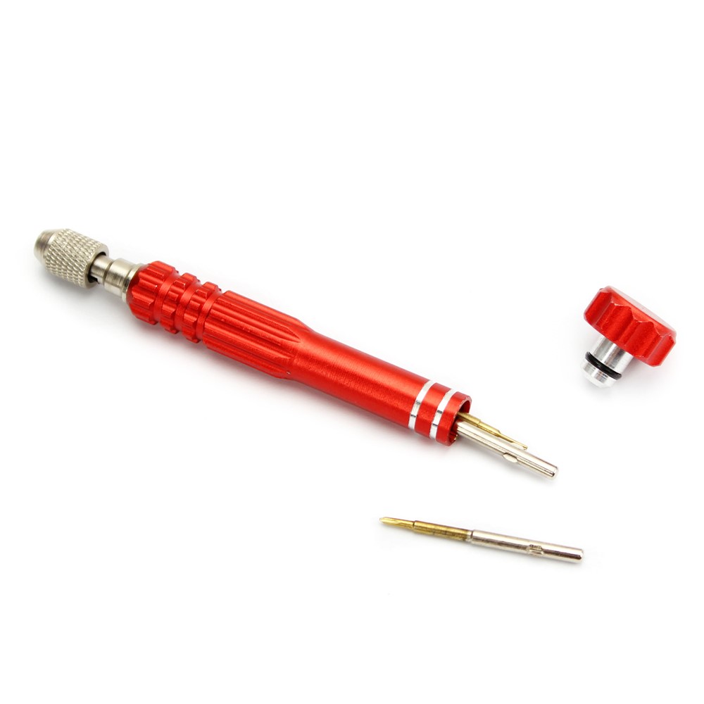 5-in-1 Professional Disassembling Repair Opening Tool Screwdriver Set for iPhone Repair - Red-1