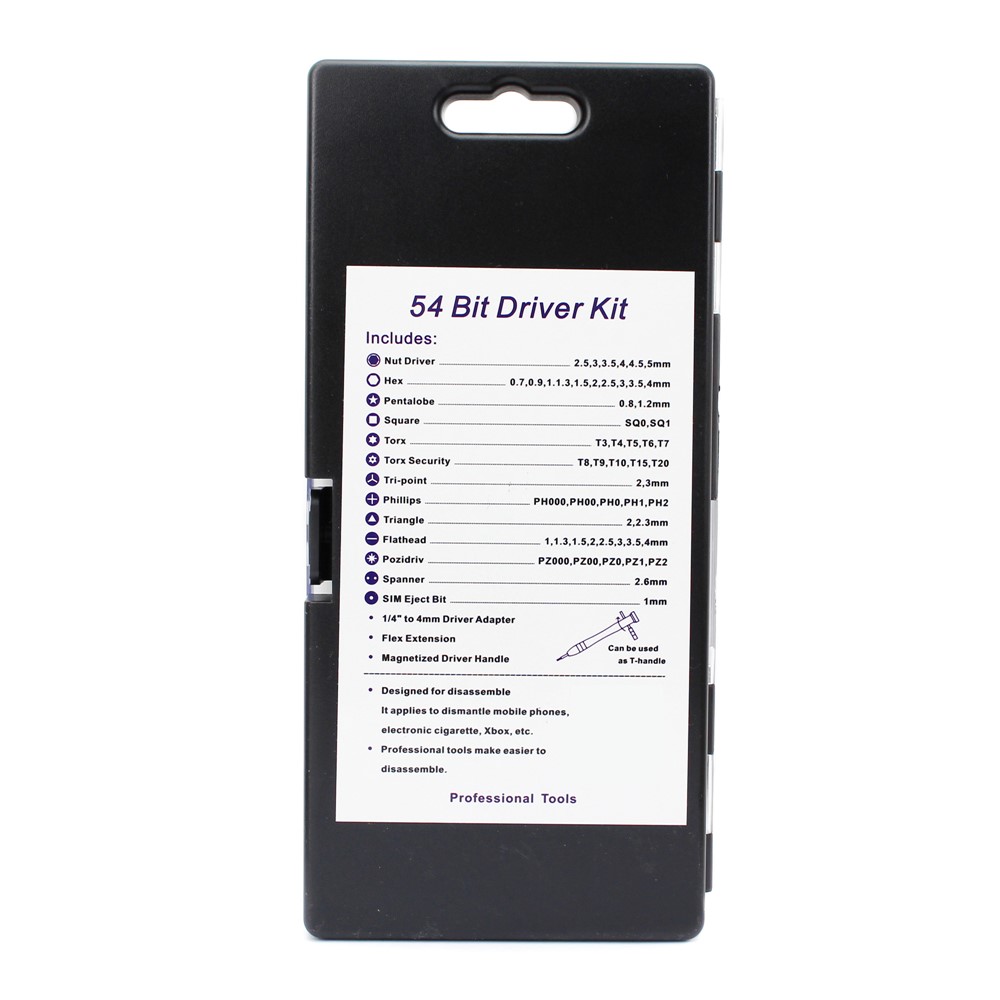 58-in-1 54 Bits Precision Screwdriver Disassembly Repairing Tool Set for iPhone Samsung Etc.-10