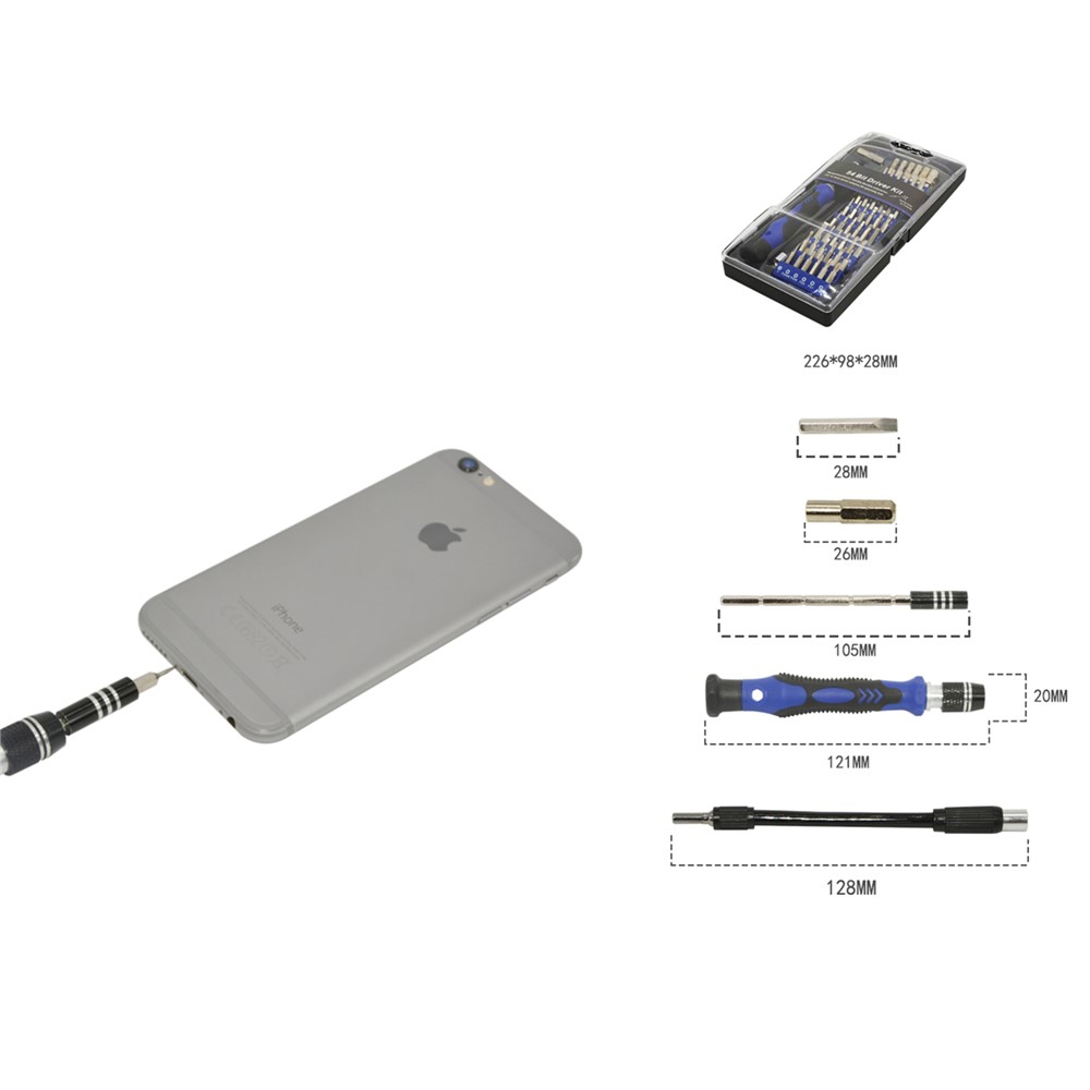 58-in-1 54 Bits Precision Screwdriver Disassembly Repairing Tool Set for iPhone Samsung Etc.-7