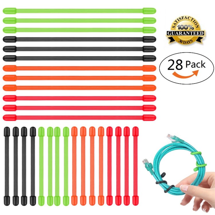 Shop 12Pcs/Set 24 inch Multifunctional Silicone Twist Ties Assorted