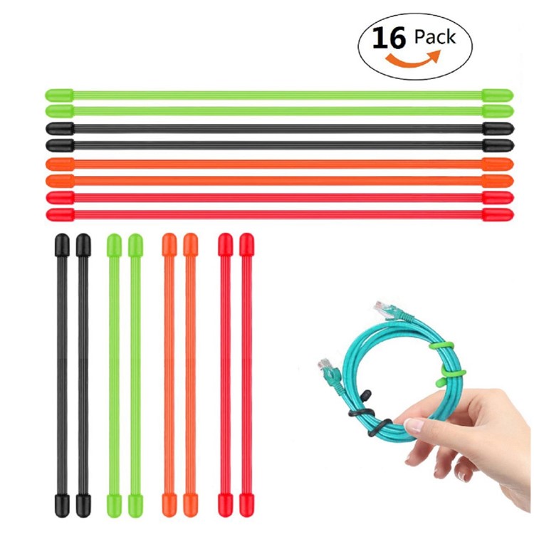 Shop 12Pcs/Set 24 inch Multifunctional Silicone Twist Ties Assorted