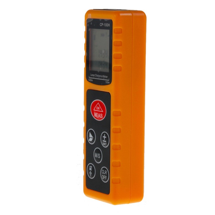 CP-100H 100M Handheld Digital Laser Distance Meter Measure Test Tool for Construction Industries - Yellow-2