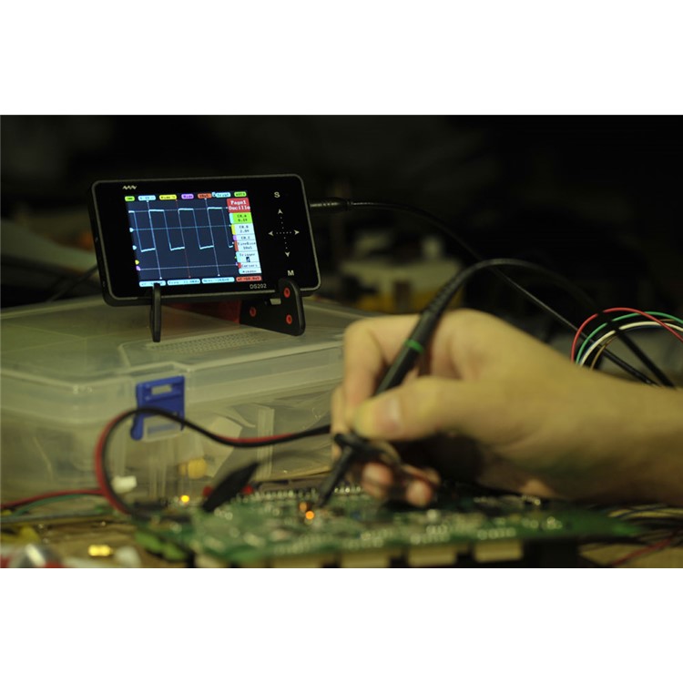DS202 Portable Mini Handheld Touch Screen Digital Storage Two Channel Oscilloscope - Black-13