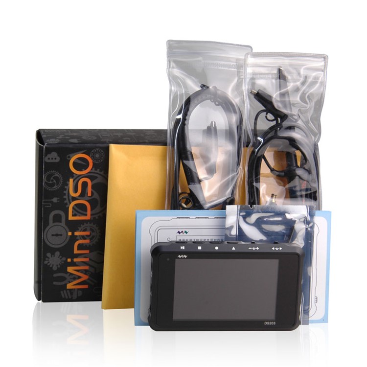 DS203 Portable 3-inch LCD Display Touch Screen 4 Channel Digital Storage Oscilloscope - Black-11
