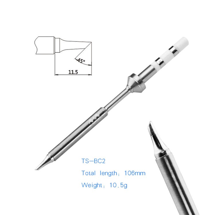 TS100 Professional Electric Soldering Iron Set LCD Display Temperature Adjustment B2/BC2 Double Tip-16