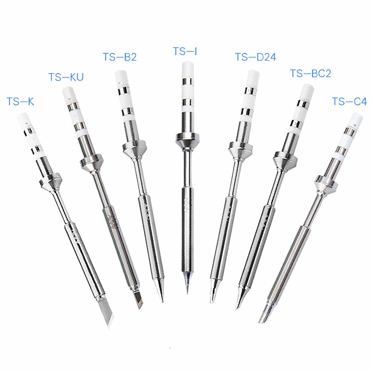 TS100 Professional Electric Soldering Iron Set LCD Display Temperature Adjustment B2/BC2 Double Tip-2