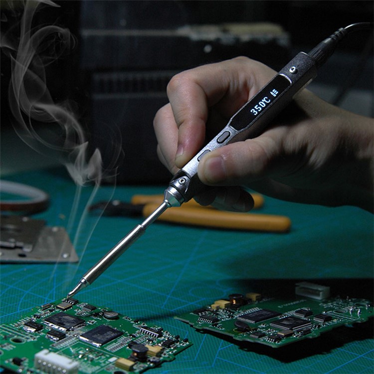 TS100 Mini Electric Soldering Iron Set LCD Display Temperature Adjustment BC2 Tip-1