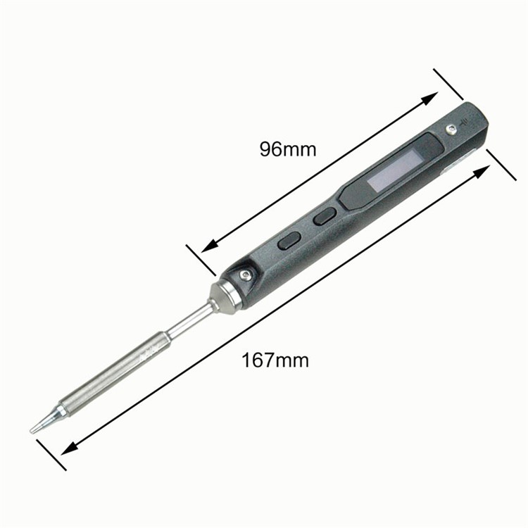 TS100 Mini Electric Soldering Iron Set LCD Display Temperature Adjustment BC2 Tip-4