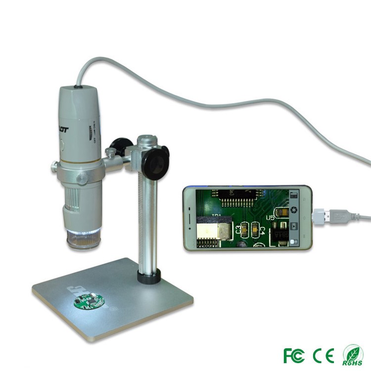HOT HT-80PS LED Torch Battery Polarization Microscope Digital Super Camera Polarized Smart Gear with Stand-1