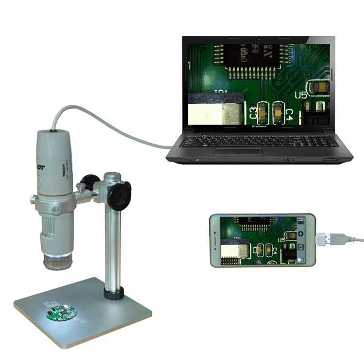 HOT HT-80PS LED Torch Battery Polarization Microscope Digital Super Camera Polarized Smart Gear with Stand-14