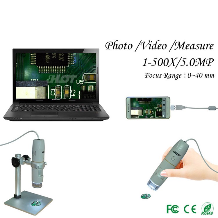HOT HT-80PS LED Torch Battery Polarization Microscope Digital Super Camera Polarized Smart Gear with Stand-2