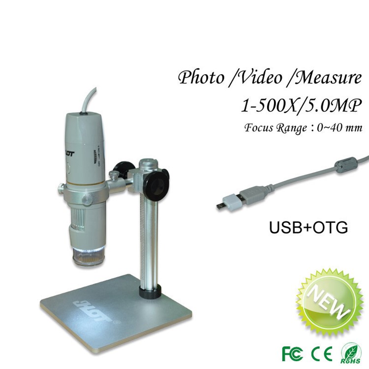 HOT HT-80PS LED Torch Battery Polarization Microscope Digital Super Camera Polarized Smart Gear with Stand-3