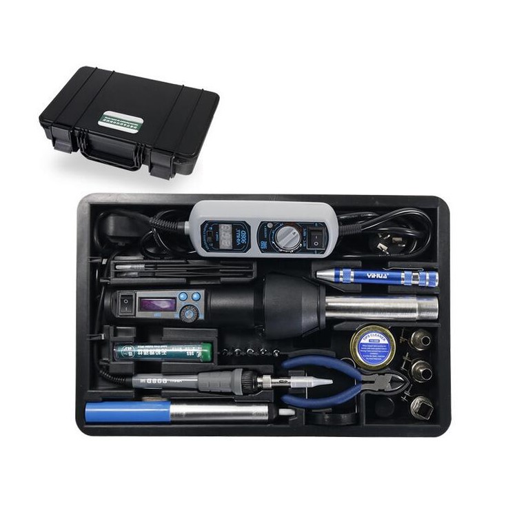 YIHUA 27-in-1 Household Digital Soldering Iron and Hot Air Gun Rework Station Tool Kit - 110V-2