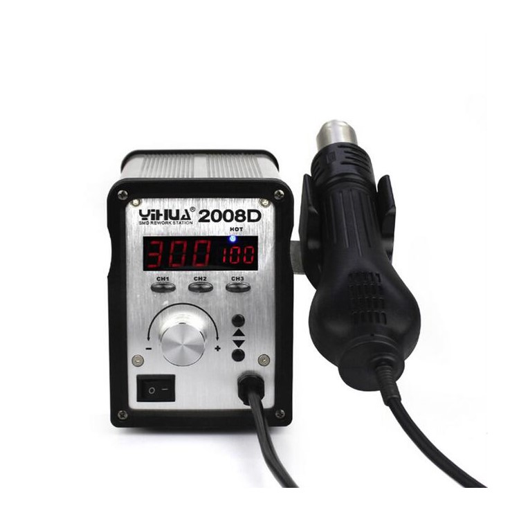 YIHUA 2008D Brushless Fan Hot Air Gun Rework Station with Digital Display - 110V / CN Plug-3