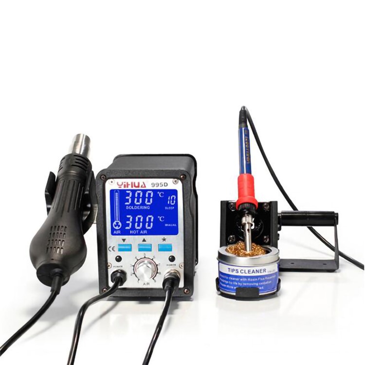 YIHUA 2 In 1 LCD Lötstation Mit Heißluftpistole Reparatur Schweißwerkzeug - 110 V / US-Stecker-3
