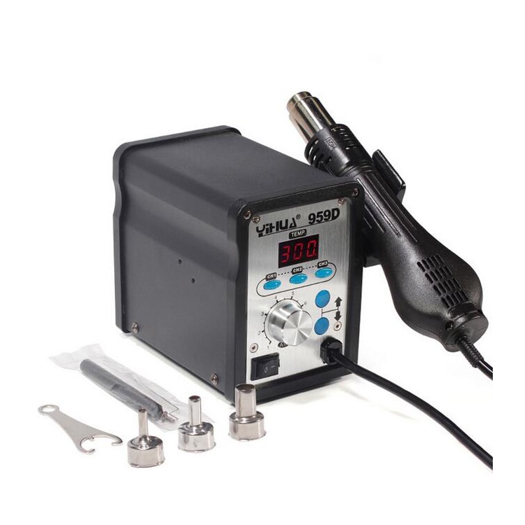 YIHUA 959D 650W 110V Hot Air Gun Soldering Station Ultra Quiet Hot Air Soldering Station-3