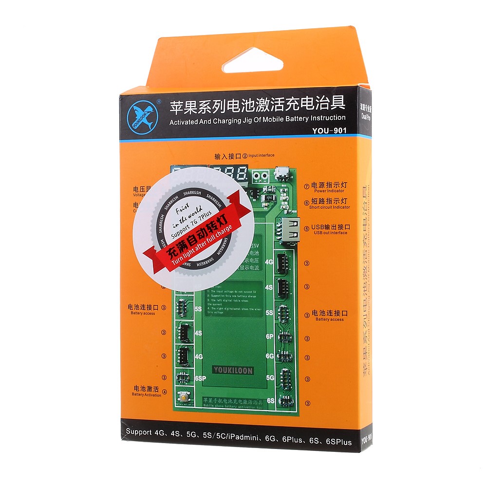 YOUKILOON 901 Fast Battery Charger Circuit Board Activation Tester for iPhone 7/7 Plus/6s/6s Plus etc.-5