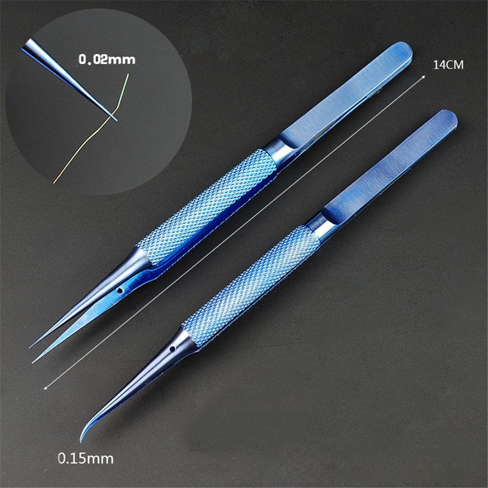 0,15 Mm D'empreinte Digitale Saut Fil Tweezer Titanium Alliage Pour Téléphone Portable Maintenance - Pointe Incurvée-8