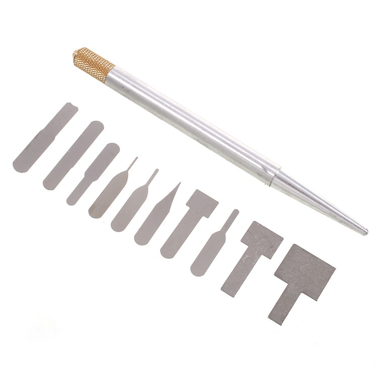 W120 1pc Handle 10pcs Thin Blades Tool Set Demolition Mobile Cpu W120 1pc Handle 10pcs Thin Blades Tool Set Demolition Mobile Cpu Ser Repair Tools