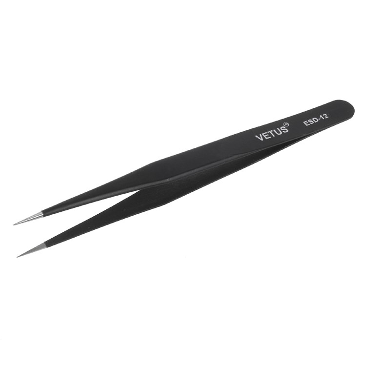 6PCS/Set ESD Anti-Static Stainless Steel Tweezers Set Repair Tool Kit-4