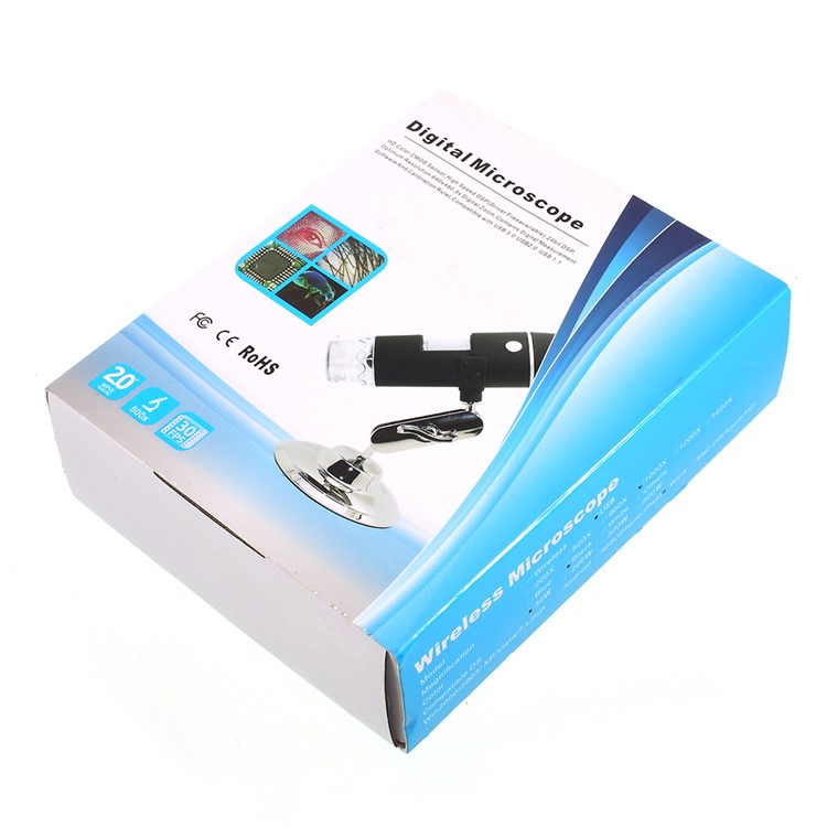 portátil USB 1X-1000X 8-LED Digital Microscope Lupa para endoscópio com 2.0MP Camera Video-25
