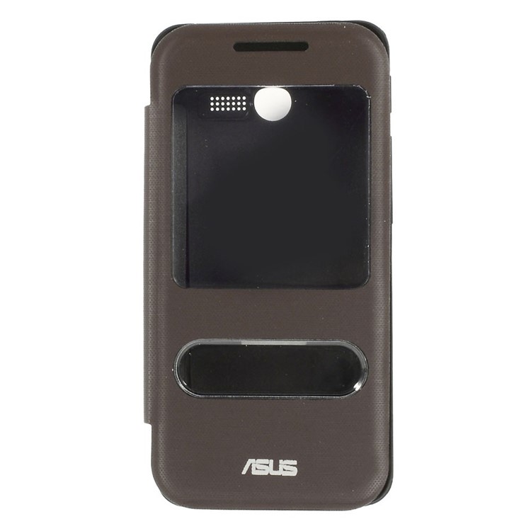 dual view windows smart leather flip battery housing shell for asus zenfone 4 coffee tvc mall dual view windows smart leather flip battery housing shell for asus zenfone 4 coffee tvc mall