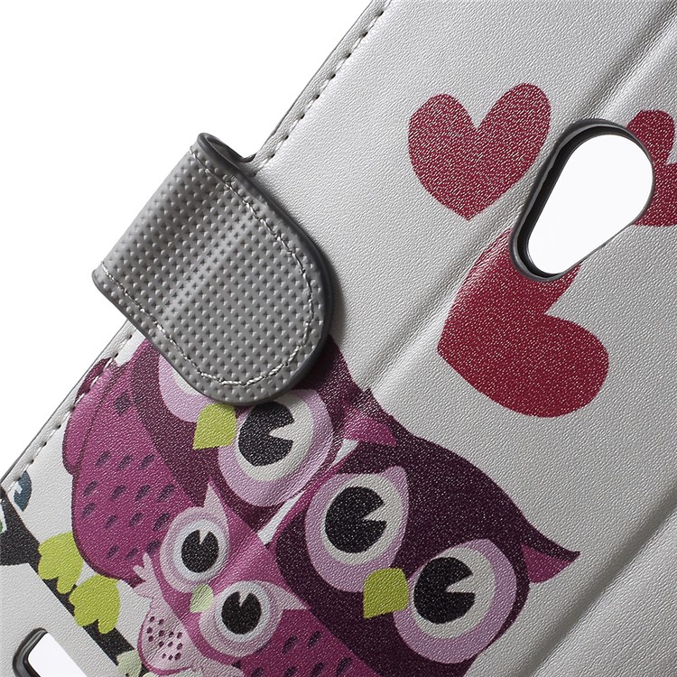 Magnetic Leather Stand Case for Asus Zenfone 5 A500KL A500CG (2014) / A501CG (2015) - Three Owls and Hearts-7