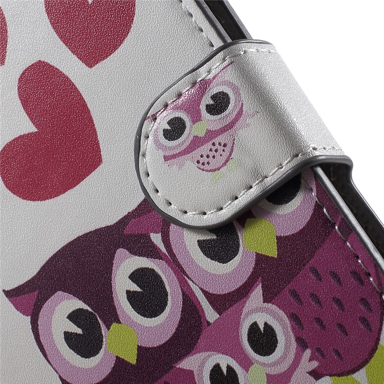 Magnetic Leather Stand Case for Asus Zenfone 5 A500KL A500CG (2014) / A501CG (2015) - Three Owls and Hearts-8