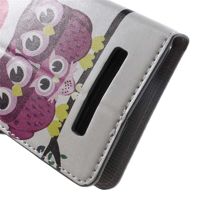 Magnetic Leather Stand Case for Asus Zenfone 5 A500KL A500CG (2014) / A501CG (2015) - Three Owls and Hearts-9
