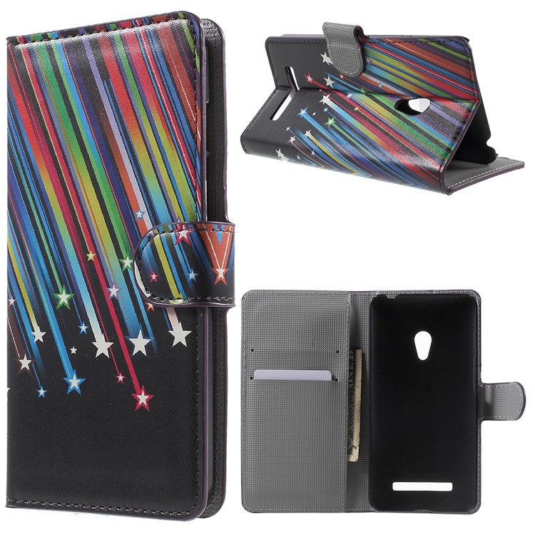 Stand Leather Magnetic Case for Asus Zenfone 5 A500KL A500CG (2014) / A501CG (2015) - Meteor Shower-1