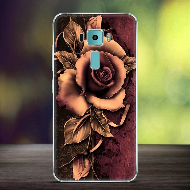 Softlyfit Embossed TPU Phone Case for Asus Zenfone 3 ZE520KL - Gothic Rose-1