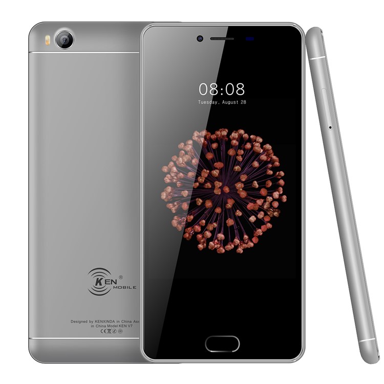 KENXINDA V7 5.0-inch Android 6.0 MTK6753 Quad-core 2GB+16GB 4G Smartphone - Grey / US Plug-1