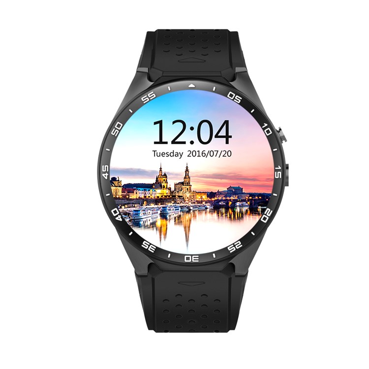 KW88 Андроид 5.1 Смарт-часы-телефон 1.39 Дюйма Поддержка Bluetooth Шагомер WiFi - Очернить / черный-5