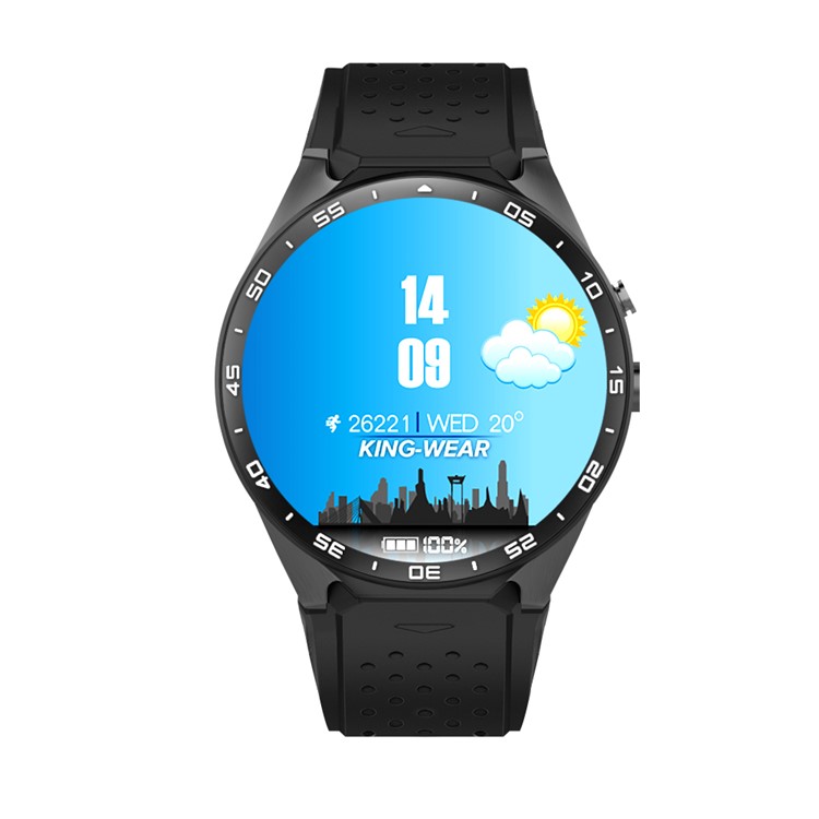 KW88 Андроид 5.1 Смарт-часы-телефон 1.39 Дюйма Поддержка Bluetooth Шагомер WiFi - Очернить / черный-9