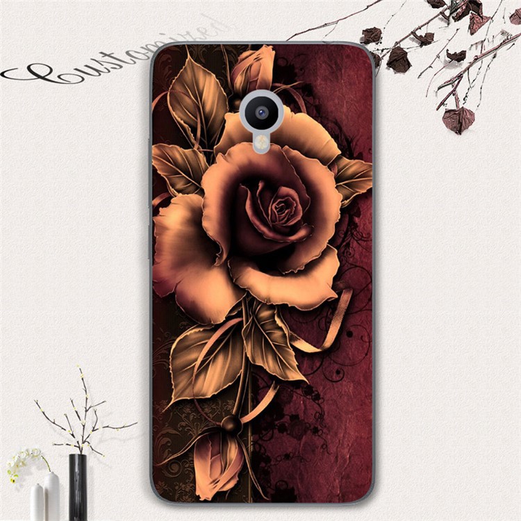 Softlyfit Embossed TPU Case for Meizu m3 - Gothic Rose-1