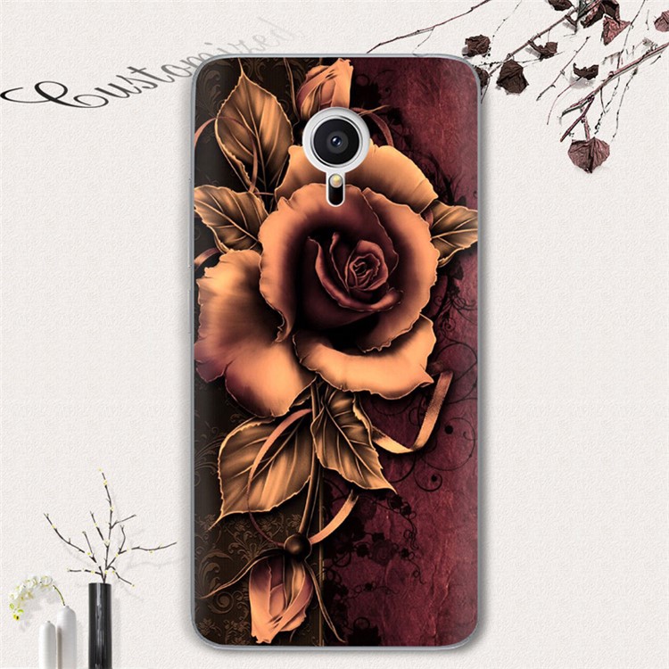 Softlyfit Embossment TPU Mobile Phone Case for Meizu M3 Note - Gothic Rose-1