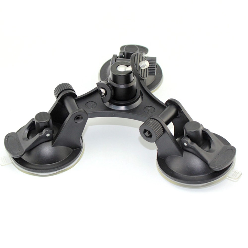 Triple Suction Cup Mount for GoPro Series Cameras with Ball Head Tripod 1/4" Mount-5
