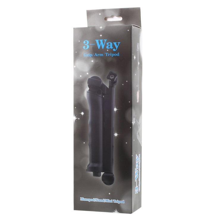 Foldable 3-way Selfie Monopod Grip Arm Tripod Stand for GoPro/Xiaomyi/SJCAM-15
