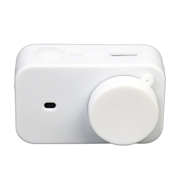 Protective Silicone Housing Cover for Xiaomi Mijia Mini 4K Action Camera + Lens Cap Protective Case - White-12