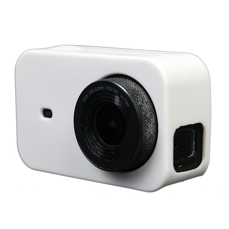 Protective Silicone Housing Cover for Xiaomi Mijia Mini 4K Action Camera + Lens Cap Protective Case - White-5