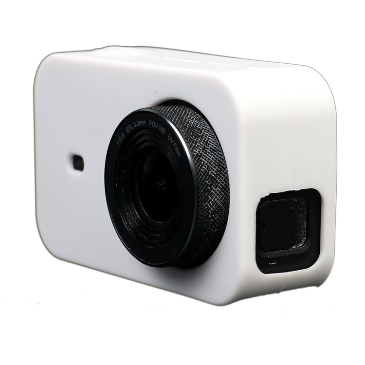 Protective Silicone Housing Cover for Xiaomi Mijia Mini 4K Action Camera + Lens Cap Protective Case - White-8